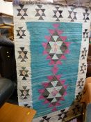 Colourful wool wall hanging