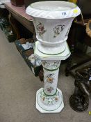 Italian pottery jardiniere and stand