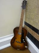 Hofner electric guitar with tortoiseshell colour pickguard