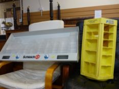 Two Smurf plastic collector's centres