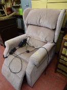 Modern upholstered electric reclining armchair E/T