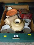 Doulton Burslem two handled vase, an Oriental side plate decorated with numerous phoenix type