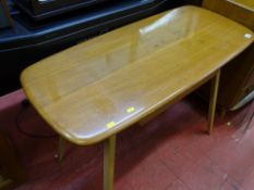 Ercol mid oak slim table with under tier drawer
