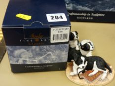 Two Border Fine Arts sheepdog groups - 'Walkies' BO860 and 'Future Stars' BO359