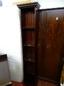 Tall mahogany effect open bookshelf