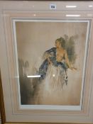 SIR WILLIAM RUSSELL FLINT unsigned limited edition (311/850) print - a semi naked young woman