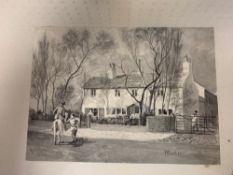 J BARTER monochrome watercolour - labelled 'Smith Down Road (Liverpool)', 14 x 19 cms