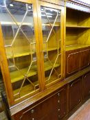 Yew wood glass topped lounge unit