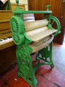 Owen Owen Ltd painted Victorian mangle