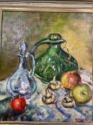 D W LLOYD '77 oil on board - still life, signed, 36 x 31 cms