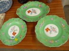 Set of five early Victorian decorative plates