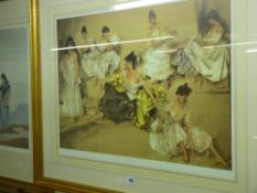 SIR WILLIAM RUSSELL FLINT unsigned limited edition (203/850) print - group study of young females in