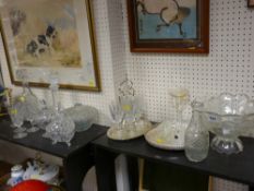 Large parcel of pressed glassware