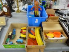 Mixed selection of vintage and later toys and diecast vehicles