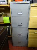 Four drawer metal filing cabinet