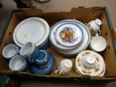 Quantity of Denby and other stoneware dinnerware and a Queen Anne part teaset