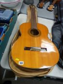 Acoustic guitar by Suzuki with vinyl case