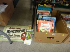 Collection of children's annuals, small quantity of Action Man accessories and a printed paper