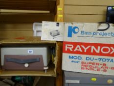Vintage Raynox 8mm cine projector and a Leitz slide projector E/T