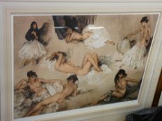 SIR WILLIAM RUSSELL FLINT limited edition (39/850) group print - semi clad and naked females