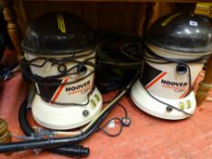 Pair of Hoover Commercial C3284 wet and dry vacuum cleaners with associated equipment E/T