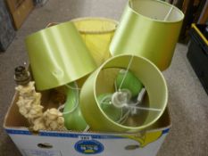 Box of table lamps and shades