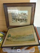 Crate of framed pictures and prints