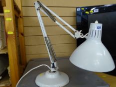 White finished metal anglepoise lamp E/T