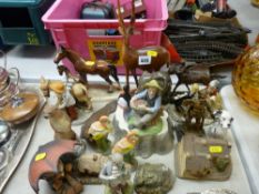 Quantity of decorative animals and other figurines etc