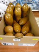 Vintage wooden set of skittles