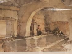 SIR WILLIAM RUSSELL FLINT limited edition (709/850) stamped print - Continental bathing scene, 53