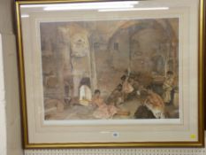 SIR WILLIAM RUSSELL FLINT unsigned limited edition (839/850) print - a group of young women in a