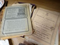 A quantity of Cardiff Triennial Musical Festival programmes from the early part of the twentieth