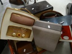 A parcel of old radios including a retro Decker example Condition reports are provided on request by