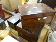 Three antique boxes Condition reports are provided on request by email only for this type of