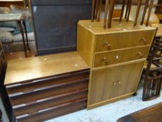 A mid-century chest of four drawers & similar period tall-boy Condition reports are provided on