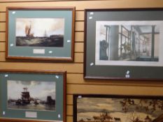 FRANCES ST. CLAIR MILLER limited edition (46/90) etching entitled 'Cafe Near Beaubourg' together