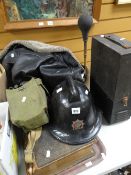 Parcel of interesting collectables including Eddie Bauer aviation-type leather coat, a good