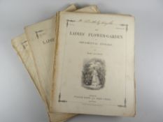Fourteen volumes of Ladies Companion of the Flower Garden from the 1830s / 1840s by Jane C Loudon,