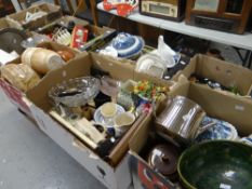 Nine boxes of household items including glassware, EPNS, pottery ETC Condition reports are