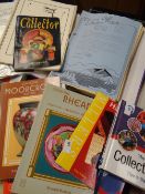 A parcel of Clarice Cliff collecting literature including a folder of Collectors Club