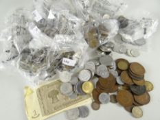 A quantity of bagged & assorted pre-decimal coinage Condition reports are provided on request by