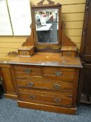 A vintage dressing table with two-long & two-short drawers Condition reports are provided on request