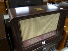 A vintage HMV radio Condition reports are provided on request by email only for this type of