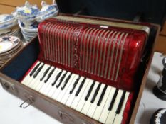 A cased Hohner Contessa accordion Condition reports are provided on request by email only for this