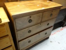 An antique chest of two long & two short drawers Condition reports are provided on request by