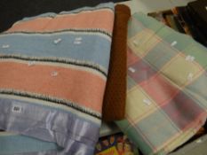 A parcel of vintage blankets Condition reports are provided on request by email only for this type