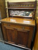A vintage mahogany mirror-back chiffonier Condition reports are provided on request by email only