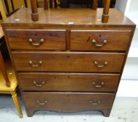 An antique chest of three long & two short drawers Condition reports are provided on request by