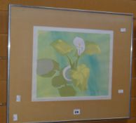 E D MASON screen print entitled 'Arun Lily' Condition reports are provided on request by email